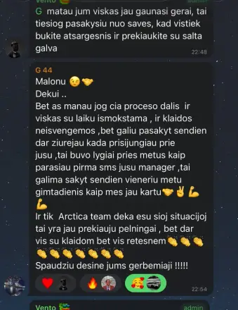 Arctica nario atsiliepimas